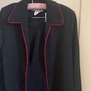 Jessica Howard Black Blazer with Red Piping